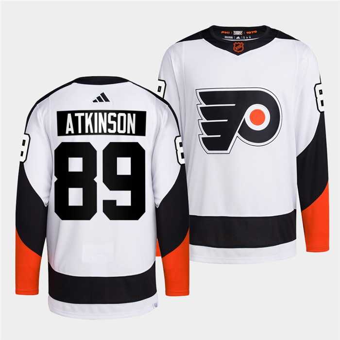 Men%27s Philadelphia Flyers #89 Cam Atkinson White 2022 Reverse Retro Stitched Jersey Dzhi->philadelphia flyers->NHL Jersey